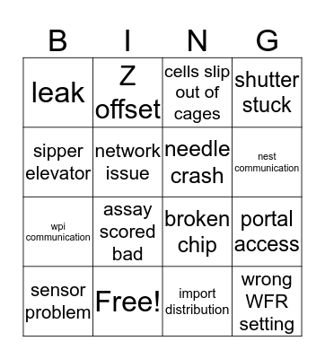 BLISS BINGO: 4 any direction Bingo Card
