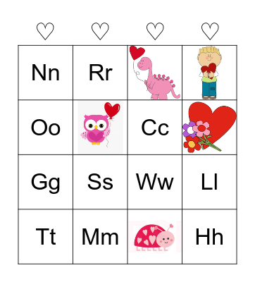 ♡Valentines Letter Bingo♡ Bingo Card