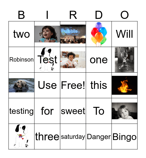 Sweethearts Ball Bing Bingo Card