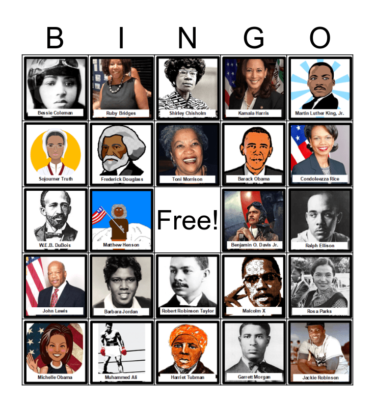 Black History Bingo Printable Free