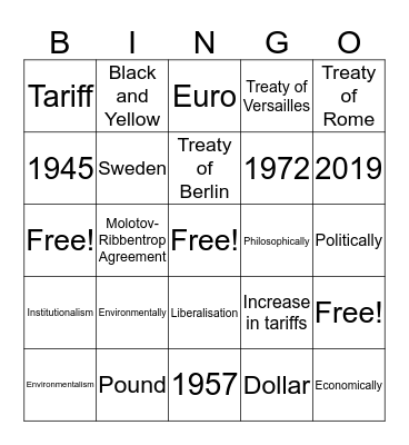 Bingo Bongo Bingo Card