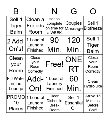THERAPIST BINGO Card
