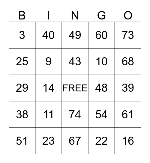 PARKER REUNION Bingo Card