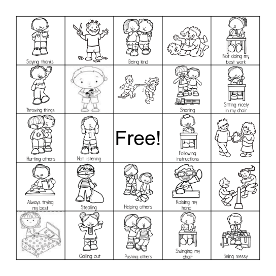 Making Choices Bingo Card