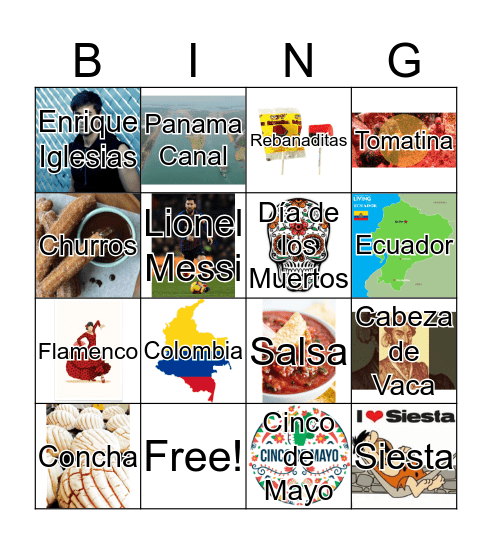 Lotería Bingo Card