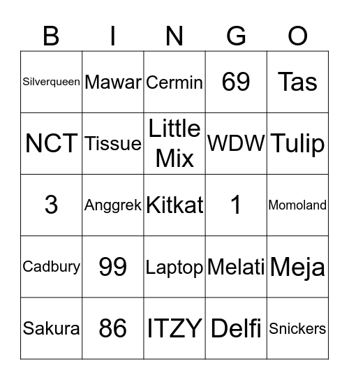 lunedada  Bingo Card