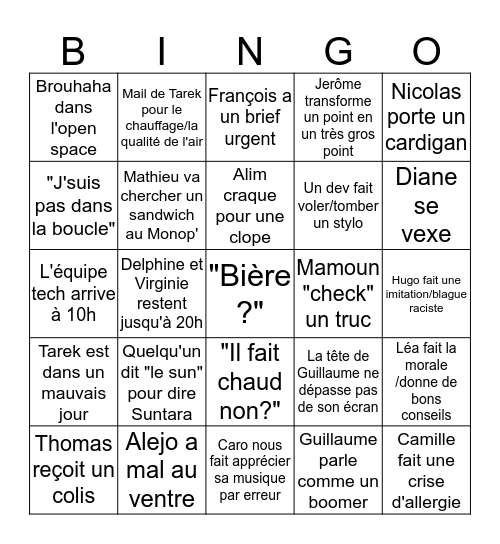 Bingo Happydemics Bingo Card