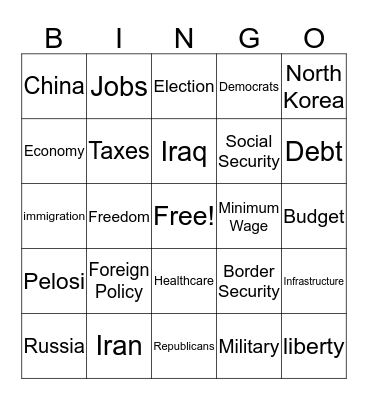 The Punisher Bingo Card