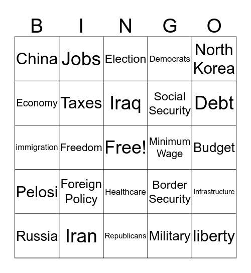 The Punisher Bingo Card