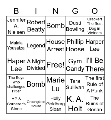 BOB BINGO Card