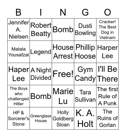 BOB BINGO Card