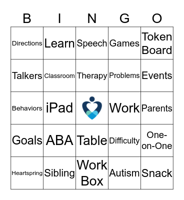 Heartspring Bingo Card