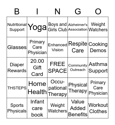 United HealthCare MRSA NE Bingo Card