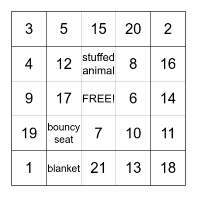 Gift Bingo! Bingo Card