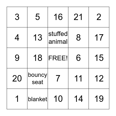 Gift Bingo! Bingo Card