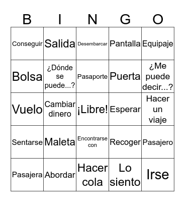 Chapter 10 --- Vocabulary 1 --- Verbs/Phrases Bingo Card