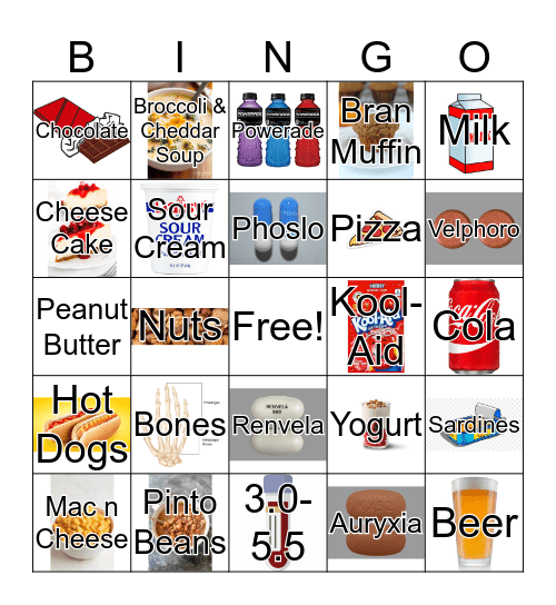 Phosphorus Bingo Card