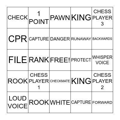 CHESS BINGO! Bingo Card