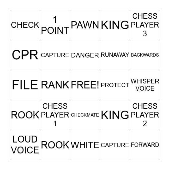 CHESS BINGO! Bingo Card