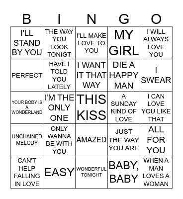 Valentine's Bingo Card