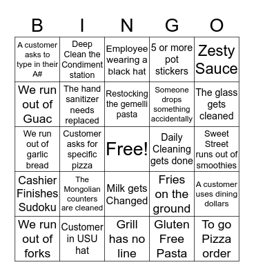 Marketplace Bingo Card