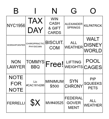 HOT MESS BINGO Card