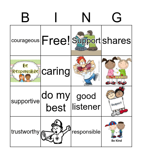 Joey Scout Promise and Law Bingo Card