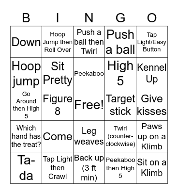 Tricks Bingo Card