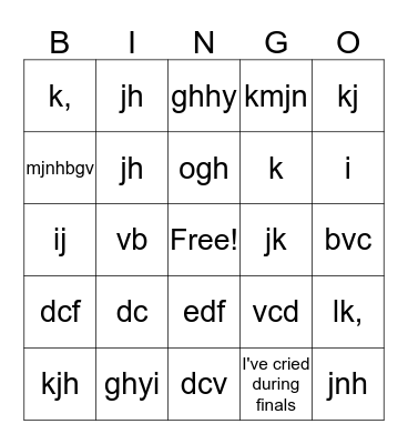 SME Meeting Bingo Card