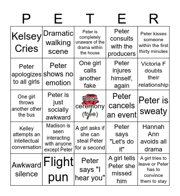 Bachelor Bingo #2 Bingo Card