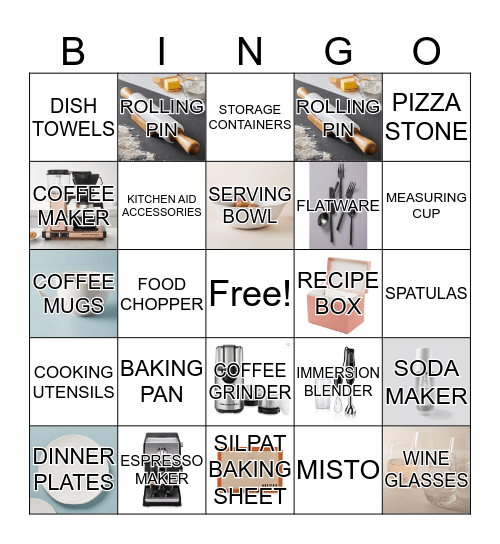 Caitlin's Bridal Shower Bingo Card