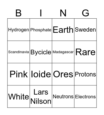 Sacndium Bingo Card