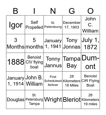 BINGO Card