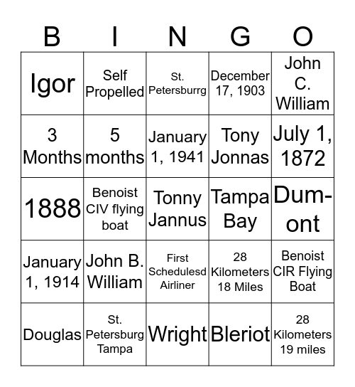 BINGO Card