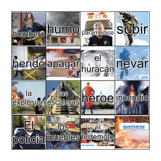 Loteria Un acto heroico Bingo Card