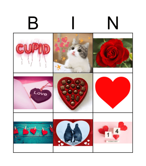 Valentines Bingo Card