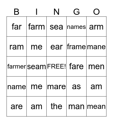Bingo Card