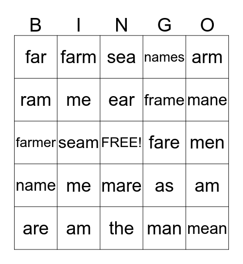 Bingo Card