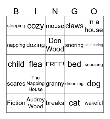 The Napping House BINGO  Bingo Card