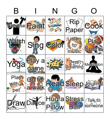 Coping Skills Bingo  Bingo Card