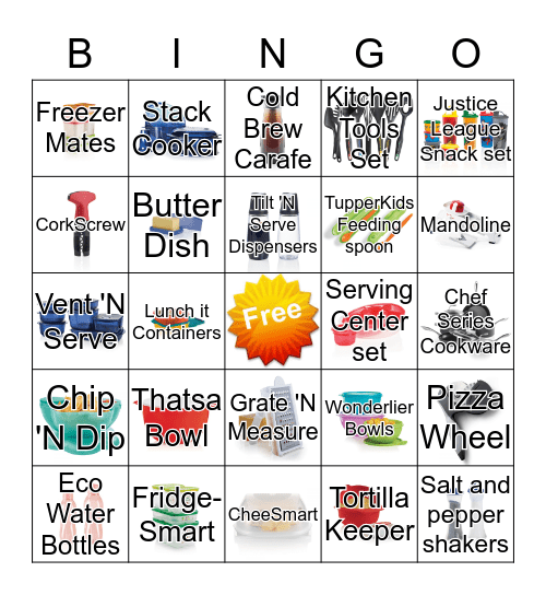 Tupperware Bingo  Bingo Card