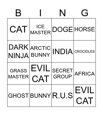 Doge Game! Bingo Card