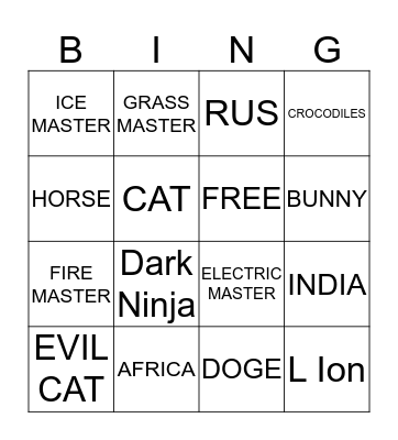 DOGE GAME Bingo Card
