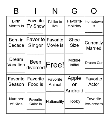 ATR BINGO Card