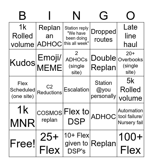 CO B-I-N-G-O Bingo Card