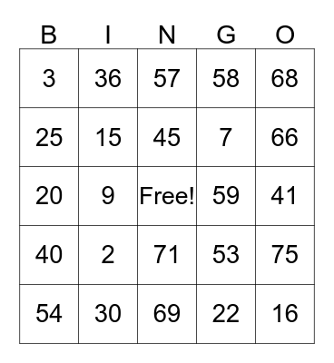 Financial Health FCU Bingo Card