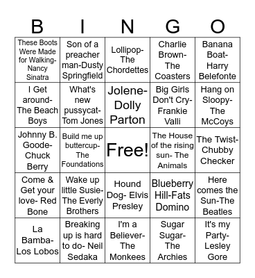 DD19 Vintage Gold (50' and more!) Bingo Card