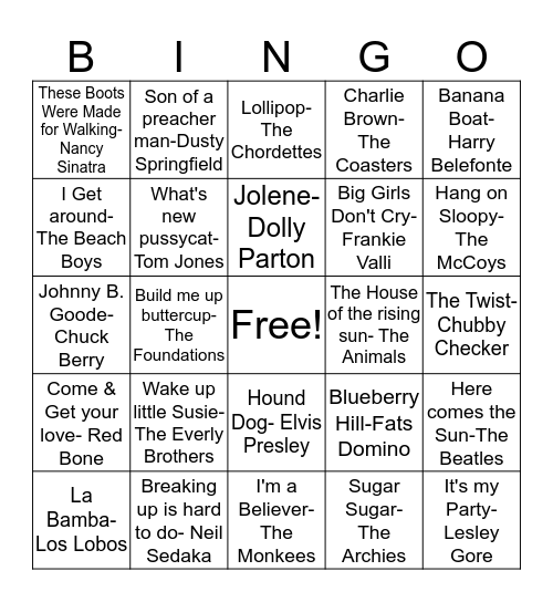 DD19 Vintage Gold (50' and more!) Bingo Card