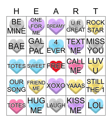 Valentine's Day Bingo Card