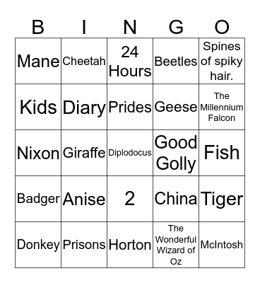 Bingo Card